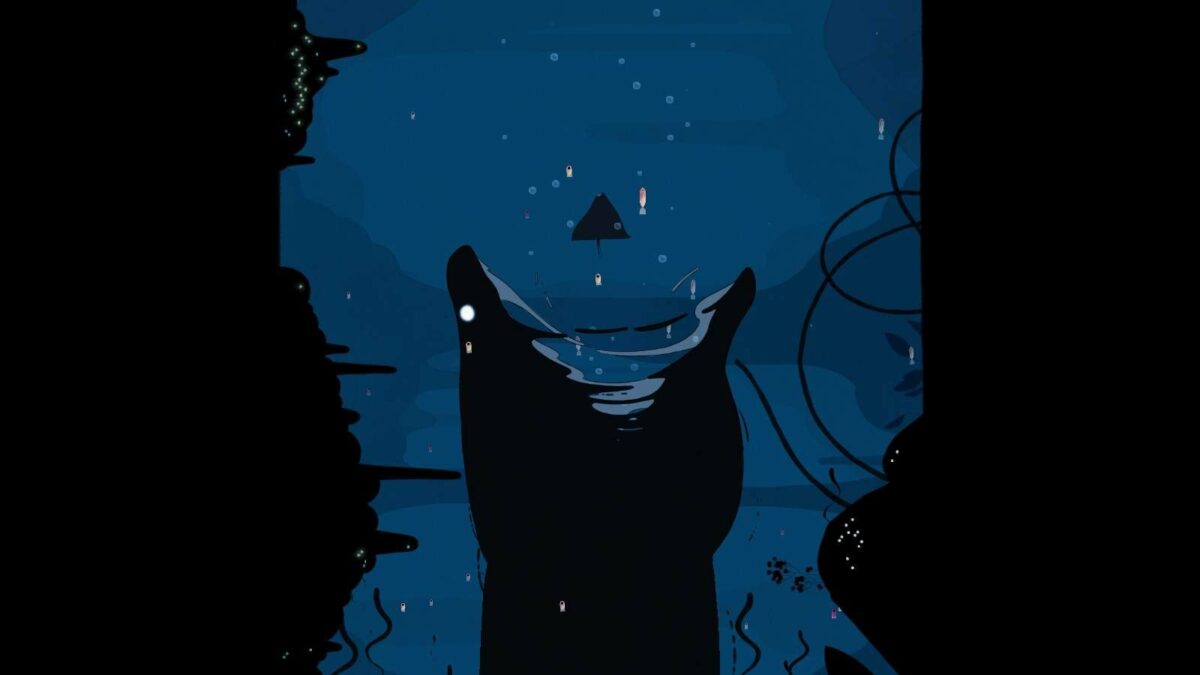 game screenshot of the character trying to swim faster than the jaws of a giant freaking slimy eel