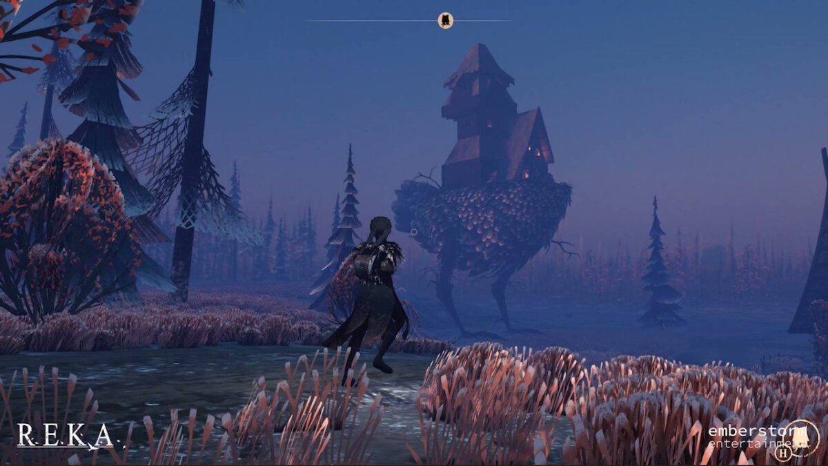 game screenshot of a bird with a house on its back